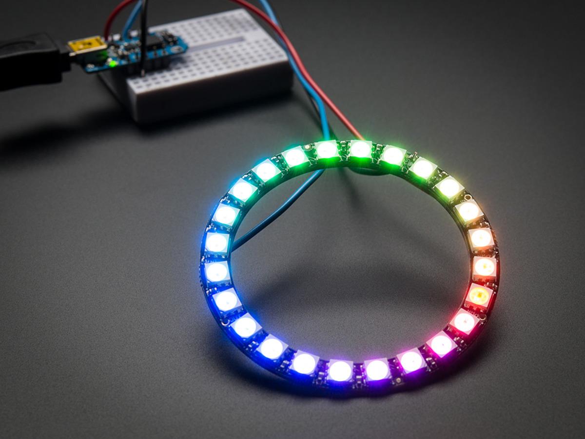 Adafruit NeoPixel Ring - 24 X WS2812 5050 RGB LED With Integrated ...